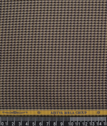 Soktas  Giza Cotton Checks Shirting Fabric (Light Brown )