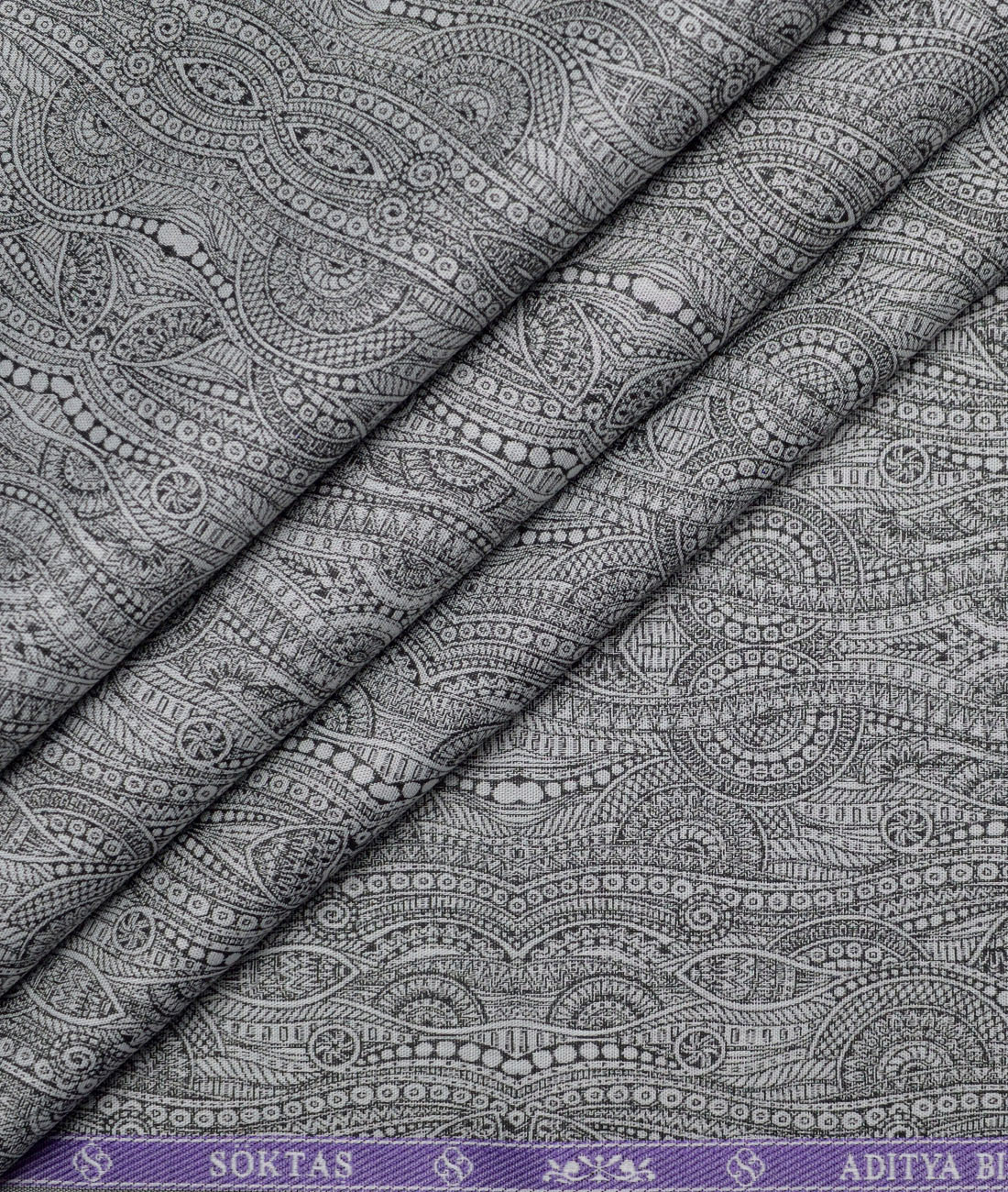 Soktas Giza Cotton Self Design Shirting Fabric (Light Grey) Soktas Giza Cotton Self Design Shirting Fabric (Light Grey)