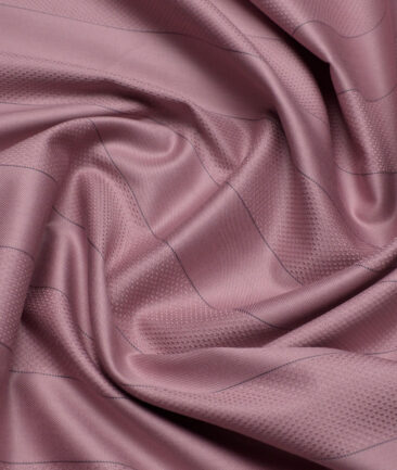 Soktas 2 Ply 100's Giza Cotton Striped Shirting Fabric (Rose Pink)