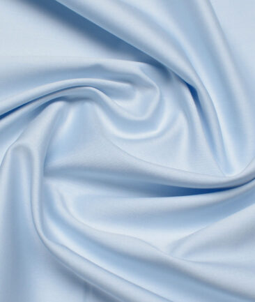 Soktas 2 Ply 120's Giza Cotton Solids Shirting Fabric (Sky Blue)