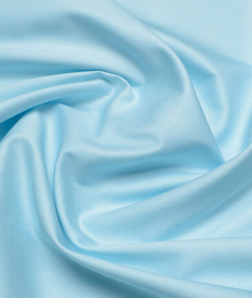 Soktas 2 Ply 120's Giza Cotton Solids Shirting Fabric (Arctic Blue)