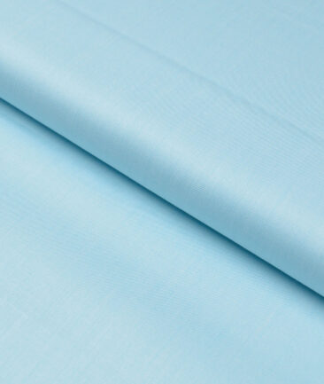 Soktas 2 Ply 120's Giza Cotton Solids Shirting Fabric (Arctic Blue)