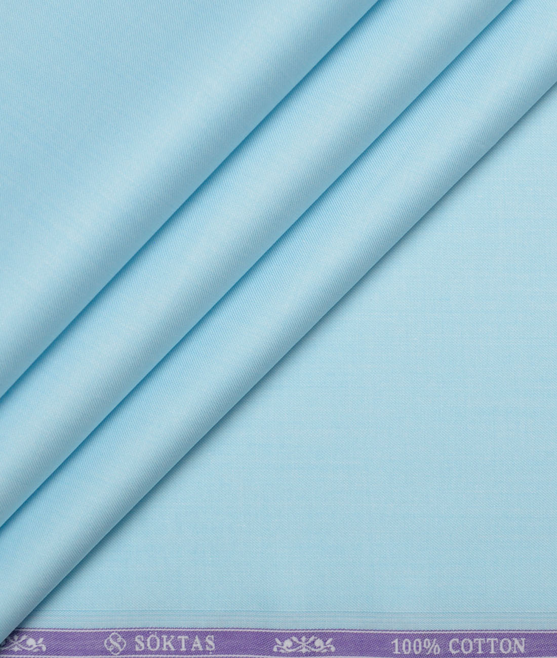 Soktas 2 Ply 120's Giza Cotton Solids Shirting Fabric (Arctic Blue) Soktas 2 Ply 120's Giza Cotton Solids Shirting Fabric (Arctic Blue)