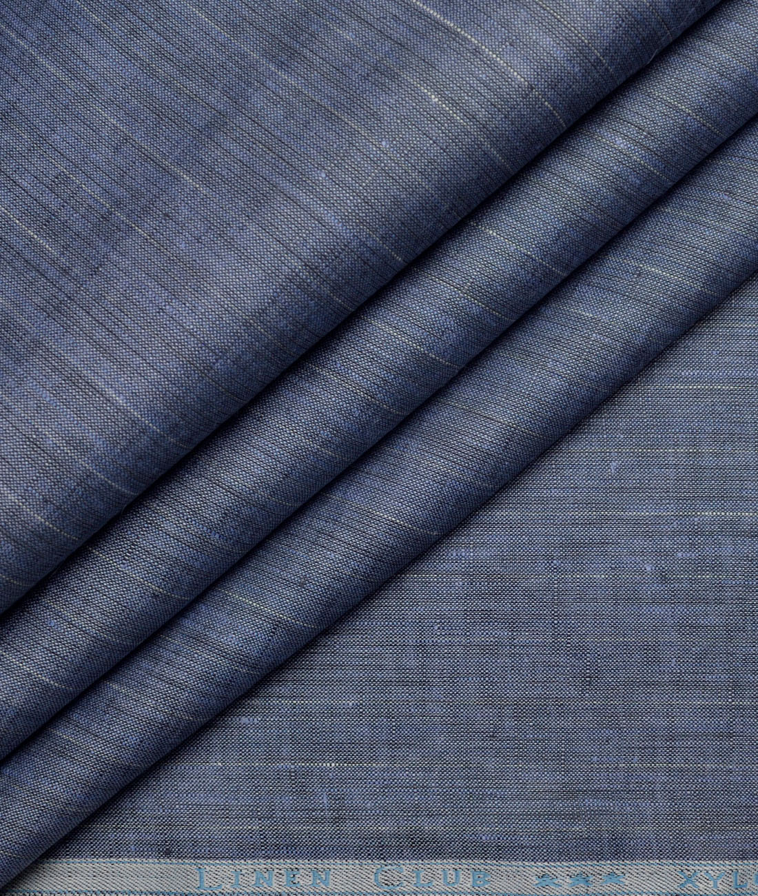 Linen Club 80 LEA European Linen Striped Shirting Fabric (Dusky Blue) Linen Club 80 LEA European Linen Striped Shirting Fabric (Dusky Blue)
