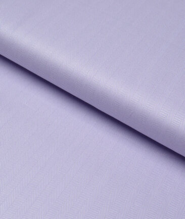 Primante By Arvind 2 Ply 100's Giza Cotton Striped Shirting Fabric (Light Purple)