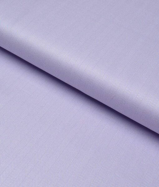 Primante By Arvind 2 Ply 100's Giza Cotton Striped Shirting Fabric (Light Purple)