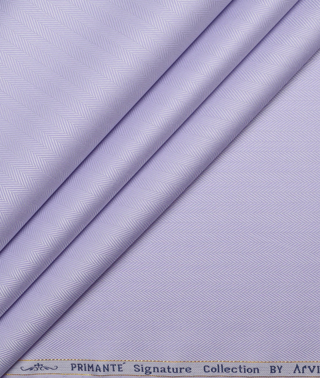 Primante By Arvind 2 Ply 100's Giza Cotton Striped Shirting Fabric (Light Purple) Primante By Arvind 2 Ply 100's Giza Cotton Striped Shirting Fabric (Light Purple)