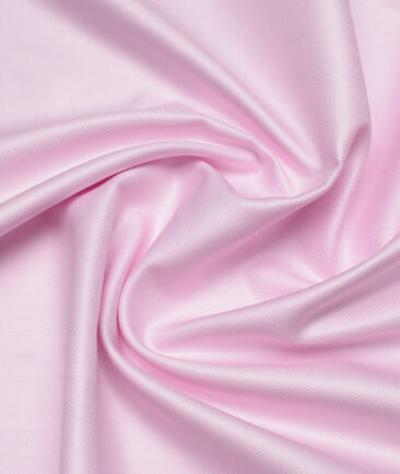 Primante By Arvind 2 Ply 100's Giza Cotton Striped Shirting Fabric (Pink)