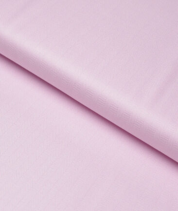 Primante By Arvind 2 Ply 100's Giza Cotton Striped Shirting Fabric (Pink)
