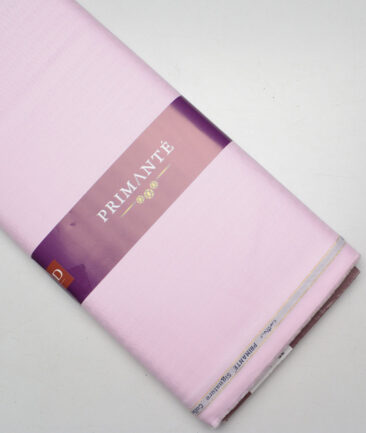 Primante By Arvind 2 Ply 100's Giza Cotton Striped Shirting Fabric (Pink)