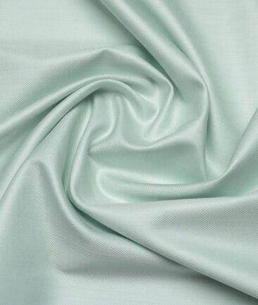 Primante By Arvind 2 Ply 100's Giza Cotton Striped Shirting Fabric (Surf crest Green)