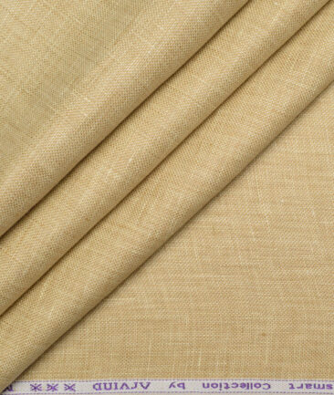 Tresca by Arvind 60 LEA Irish Linen Structured Shirting Fabric (Sand Beige)