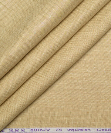 Tresca by Arvind 60 LEA Irish Linen Structured Shirting Fabric (Sand Beige)