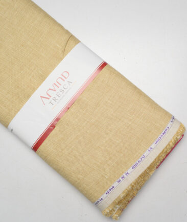 Tresca by Arvind 60 LEA Irish Linen Structured Shirting Fabric (Sand Beige)