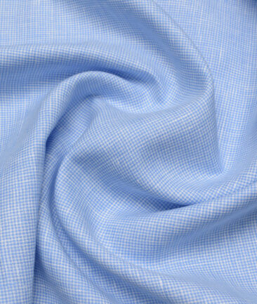 Tresca by Arvind 60 LEA Irish Linen Structured Shirting Fabric (Blue)