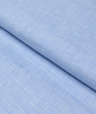 Tresca by Arvind 60 LEA Irish Linen Structured Shirting Fabric (Blue)