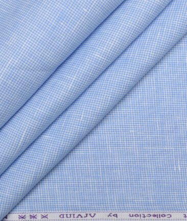 Tresca by Arvind 60 LEA Irish Linen Structured Shirting Fabric (Blue)