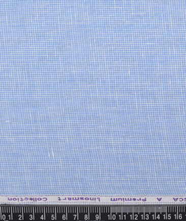 Tresca by Arvind 60 LEA Irish Linen Structured Shirting Fabric (Blue)