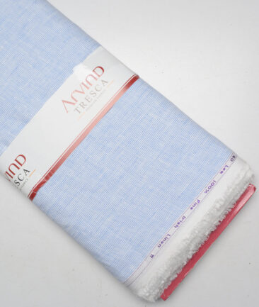 Tresca by Arvind 60 LEA Irish Linen Striped Shirting Fabric (Blue)