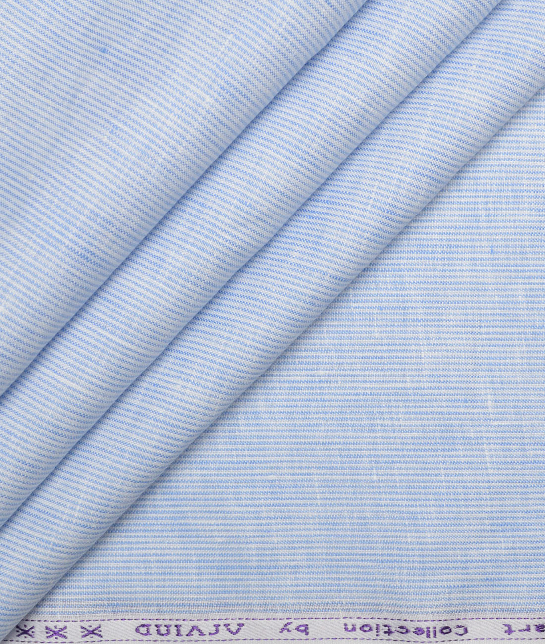 Tresca by Arvind 60 LEA Irish Linen Striped Shirting Fabric (Blue) Tresca by Arvind 60 LEA Irish Linen Striped Shirting Fabric (Blue)
