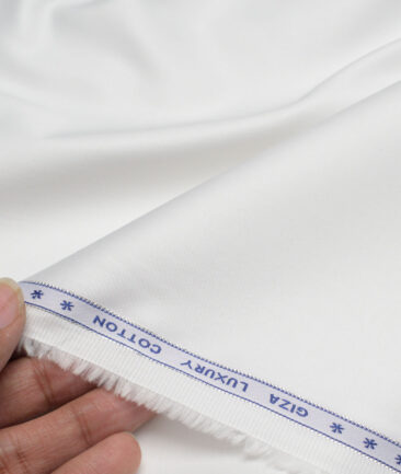 Premier Mills  Giza Cotton Solids Shirting Fabric (White)
