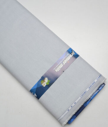 Premier Mills  Luxury Cotton Solids Shirting Fabric (Light Grey)
