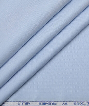 Premier Mills  Luxury Cotton Solids Shirting Fabric (Sky Blue)