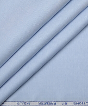 Premier Mills  Luxury Cotton Solids Shirting Fabric (Sky Blue)