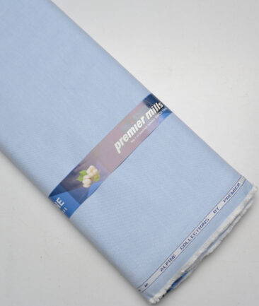 Premier Mills  Luxury Cotton Solids Shirting Fabric (Sky Blue)