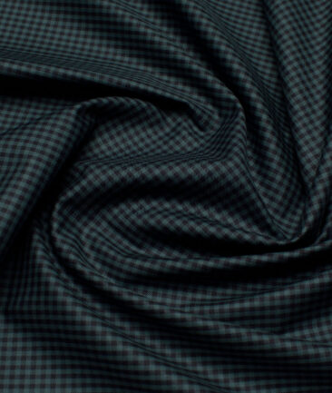 Premier Mills  Giza Cotton Checks Shirting Fabric (Green)