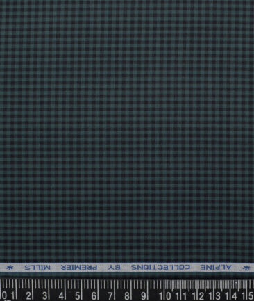 Premier Mills  Giza Cotton Checks Shirting Fabric (Green)