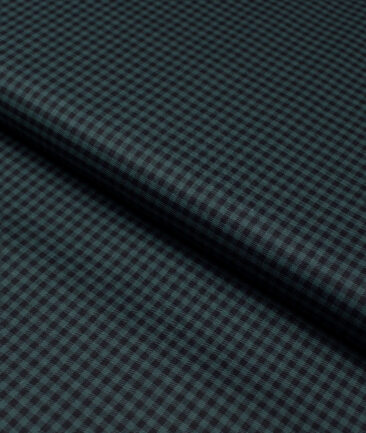 Premier Mills  Giza Cotton Checks Shirting Fabric (Green)
