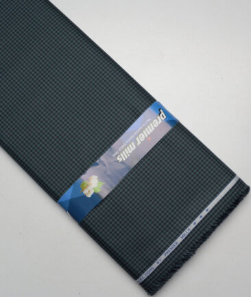 Premier Mills  Giza Cotton Checks Shirting Fabric (Green)