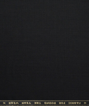 Raymond  Solids 20% Merino Wool Suiting Fabric (Black)
