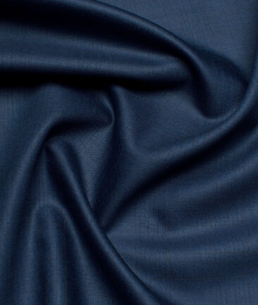 Raymond  Checks 20% Merino Wool Suiting Fabric (Dusky Blue)