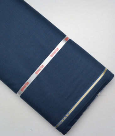 Raymond  Checks 20% Merino Wool Suiting Fabric (Dusky Blue)