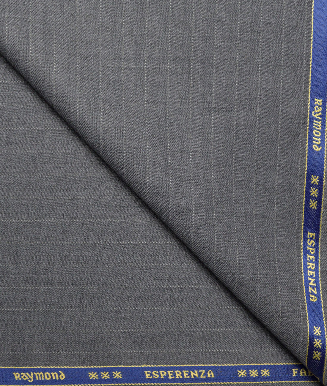 Raymond Striped 20% Merino Wool Suiting Fabric (Worsted Grey) Raymond Striped 20% Merino Wool Suiting Fabric (Worsted Grey)