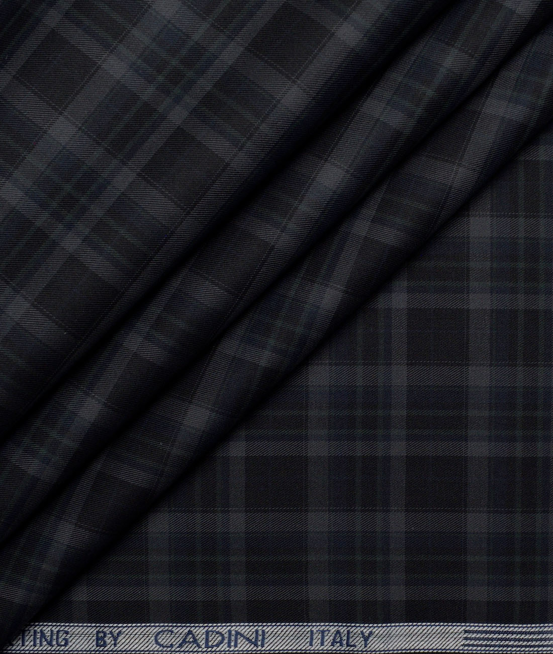 Cadini Italy Giza Cotton Checks Shirting Fabric (Black) Cadini Italy Giza Cotton Checks Shirting Fabric (Black)