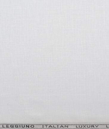 Leggiuno italy 60 LEA Italian Linen Solids Shirting Fabric (White)
