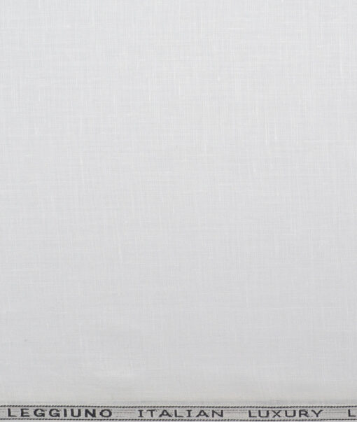Leggiuno italy 60 LEA Italian Linen Solids Shirting Fabric (White)
