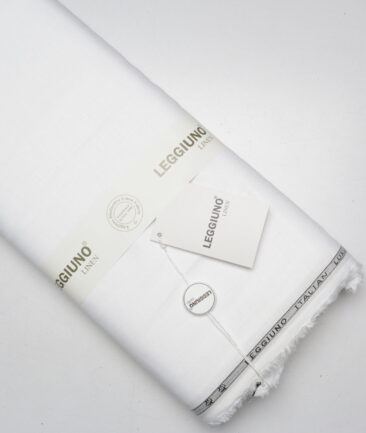 Leggiuno italy 60 LEA Italian Linen Solids Shirting Fabric (White)