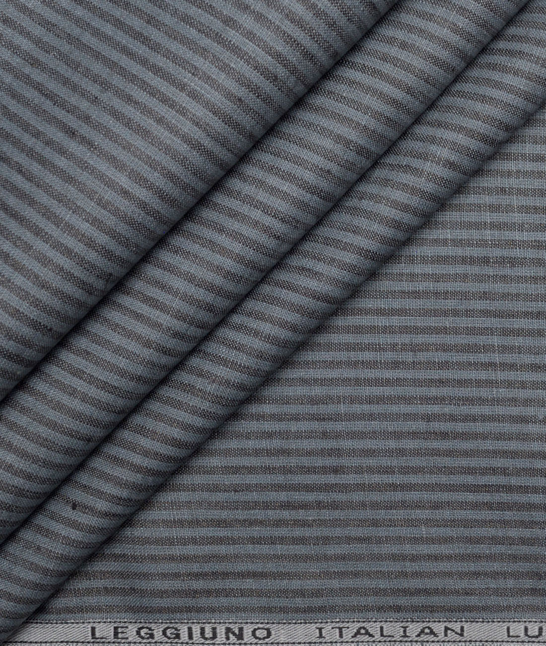 Leggiuno italy 60 LEA Italian Linen Striped Shirting Fabric (Grey) Leggiuno italy 60 LEA Italian Linen Striped Shirting Fabric (Grey)