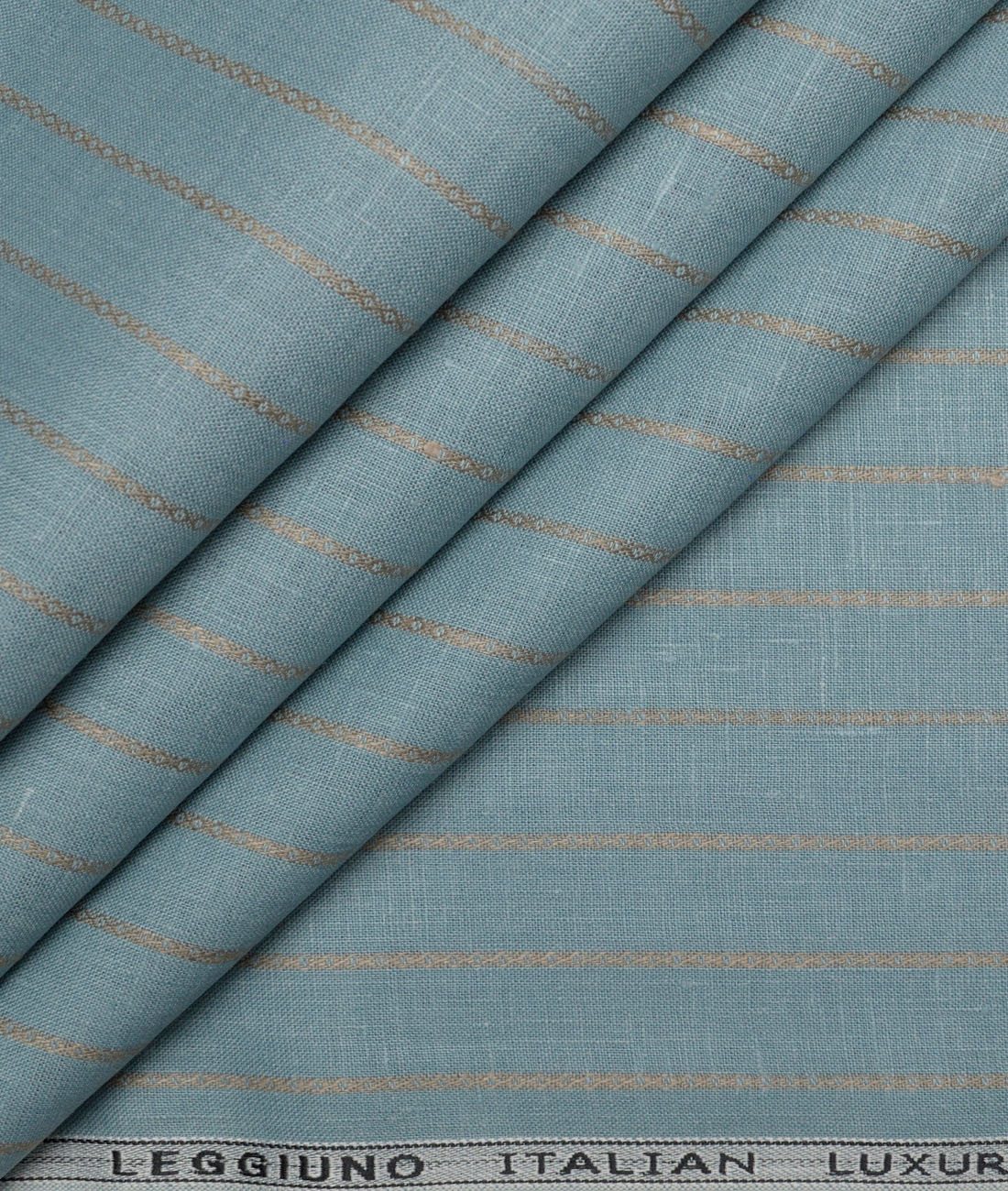 Leggiuno italy 60 LEA Italian Linen Striped Shirting Fabric (Teal Green) Leggiuno italy 60 LEA Italian Linen Striped Shirting Fabric (Teal Green)