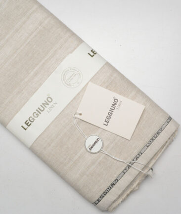 Leggiuno italy 60 LEA Italian Linen Striped Shirting Fabric (Natural Beige)