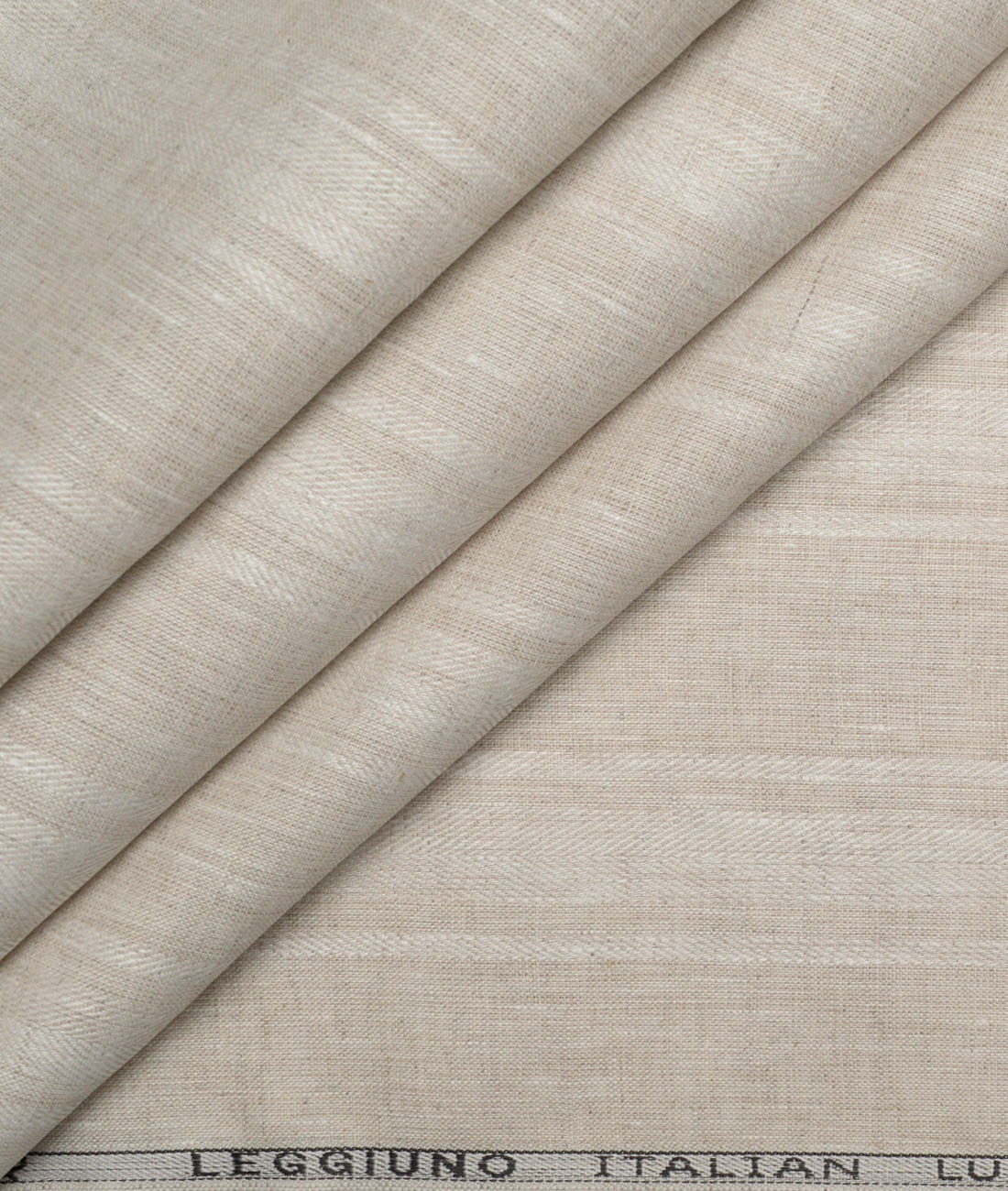Leggiuno italy 60 LEA Italian Linen Striped Shirting Fabric (Natural Beige) Leggiuno italy 60 LEA Italian Linen Striped Shirting Fabric (Natural Beige)