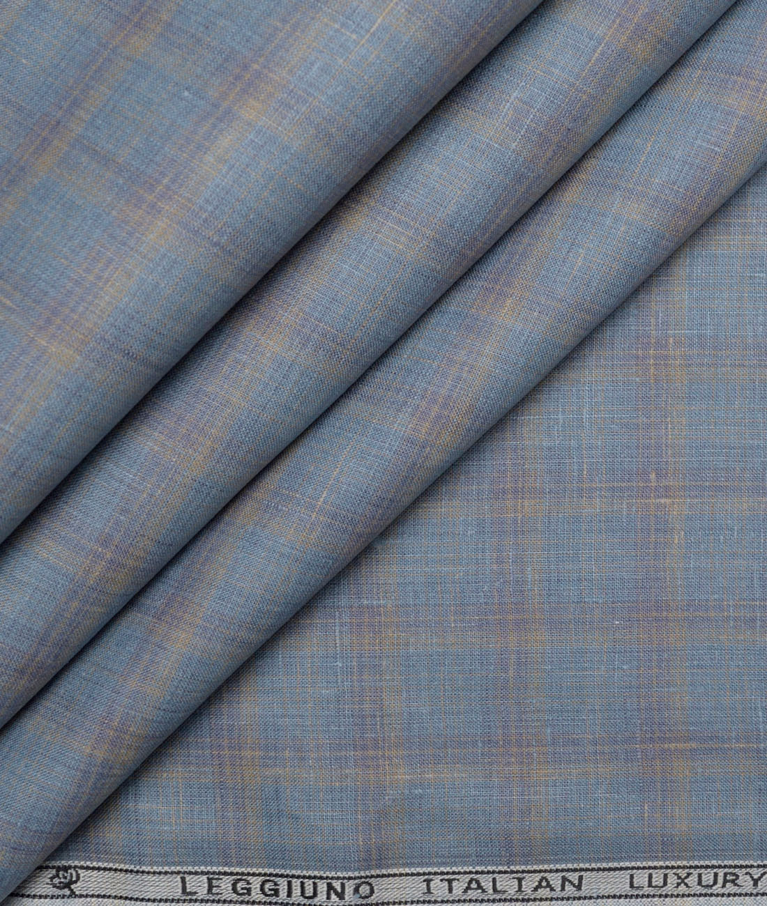 Leggiuno italy 80 LEA Italian Linen Checks Shirting Fabric (Glacier Blue) Leggiuno italy 80 LEA Italian Linen Checks Shirting Fabric (Glacier Blue)