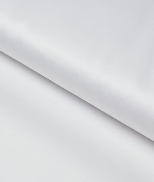 Tessitura Monti 2 Ply 120's Giza Cotton Solids Shirting Fabric (White)