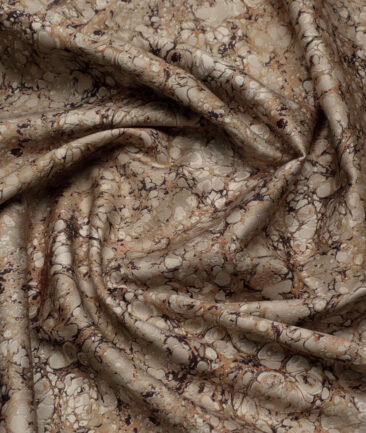 Monza  Premium Cotton Printed Shirting Fabric (Brown)