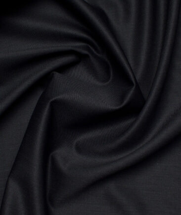 Raymond  Structured 20% Merino Wool Suiting Fabric (Black)
