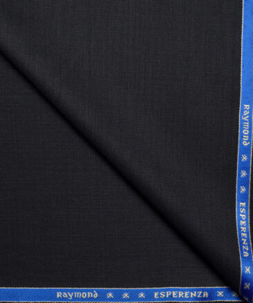Raymond  Structured 20% Merino Wool Suiting Fabric (Black)